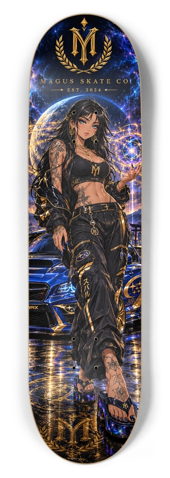 Magus Skate Co "Subaru WRX Mage" 8-1/2 Skateboard Deck