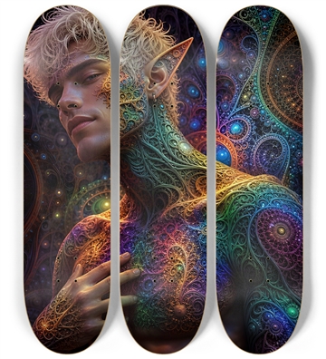 Psychedelic Fractal Bleach Blonde Elves #34