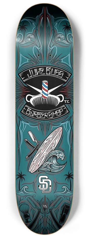 June Bugs Barbershop #2 Charity Board 8-1/4 Skateboard Deck