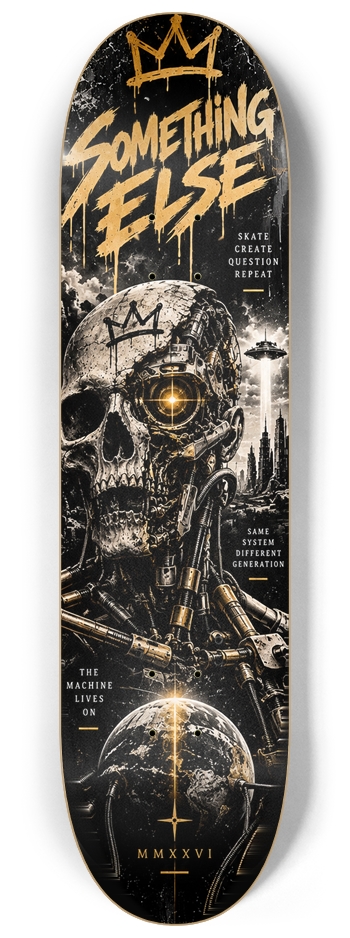 Machine Skull 8-1/4 Skateboard Deck