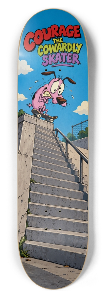 Courage the Cowardly Skater Deck 8-1/2 Skateboard Deck