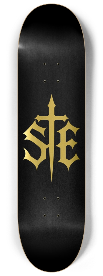 S.E. Logo — Gold Foil 8-1/4 Skateboard Deck