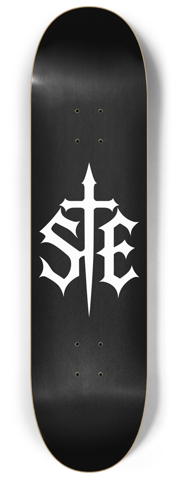 S.E. Logo — Black 8-1/4 Skateboard Deck