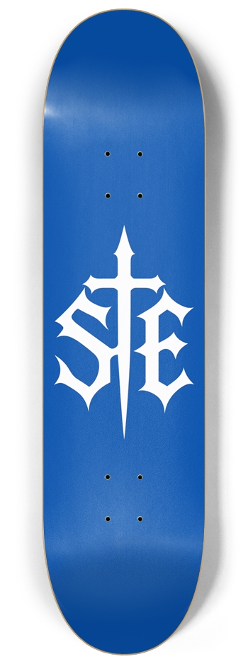 S.E. Logo — Blue 8-1/4 Skateboard Deck