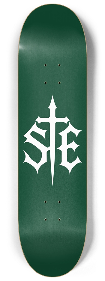 S.E. Logo — Green 8-1/4 Skateboard Deck