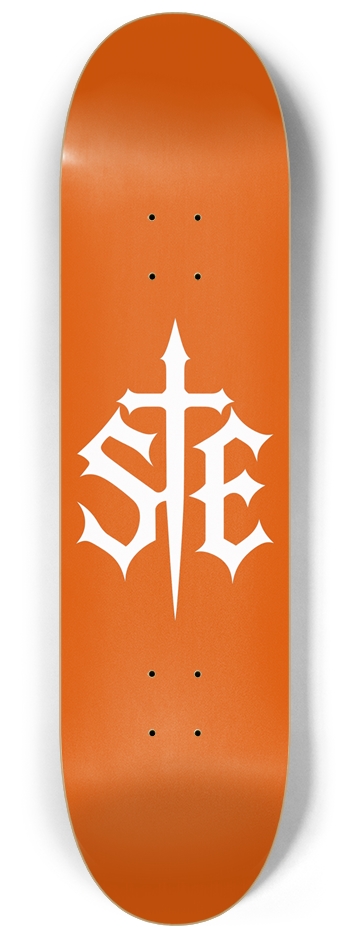 S.E. Logo — Orange 8-1/4 Skateboard Deck