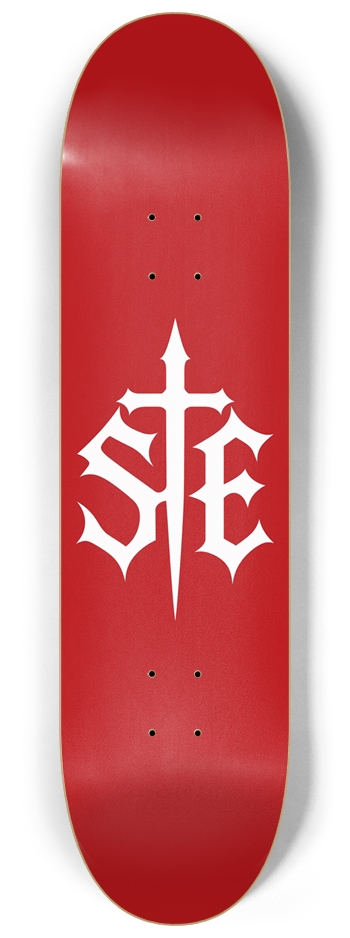 S.E. Logo — Red 8-1/4 Skateboard Deck