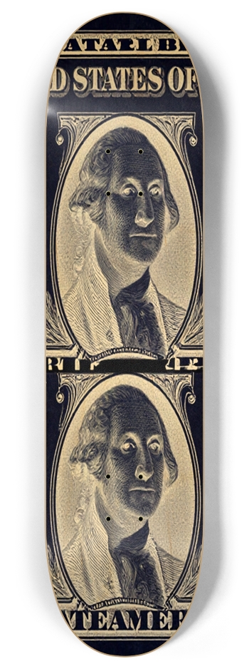 MOTU ALI MONEY DROP 01 George Washington 8 Inch Skateboard Deck