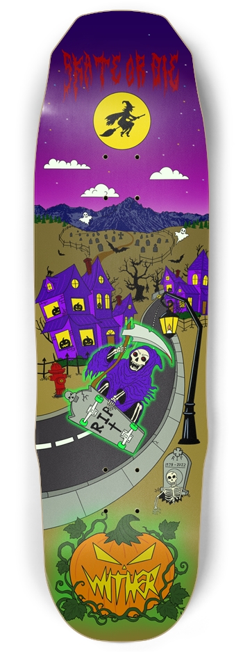 Spooky Town Deck (Shaped GID) Sledge