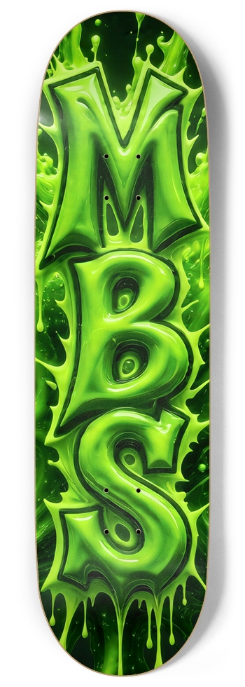 MBS BLOCKS Graffiti GLOW 9 Inch Skateboard