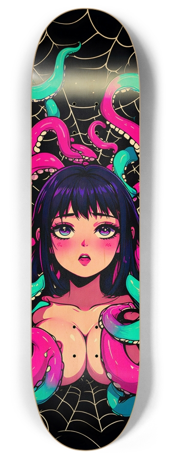 TWERKING TENTACLES AND JUGS DECK 01 ALL NATURAL WOOD 8 Inch Skateboard Deck