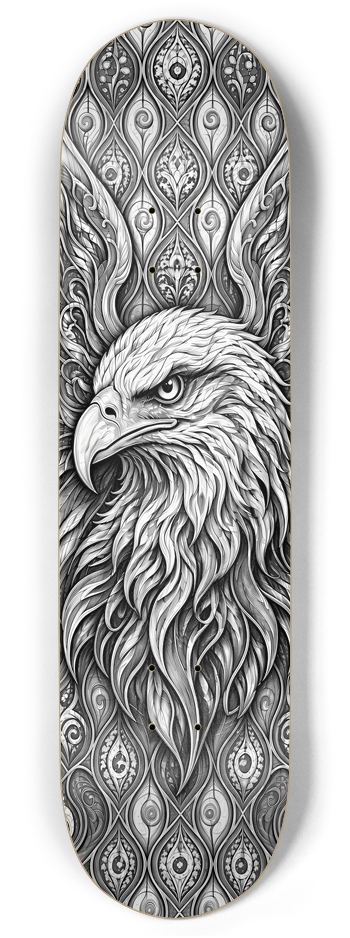 MBS Illustration Pattern Eagle Head Black White