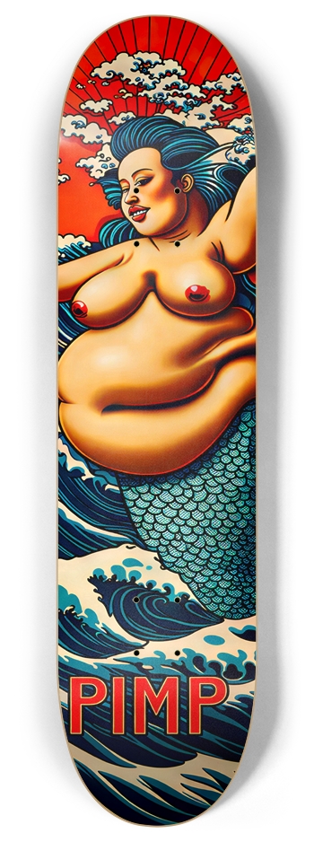 PIMP MERMAID HO TRAP DECK 01 LIMITED DECk 8 Inch Skateboard Deck