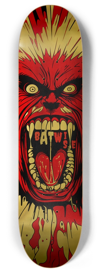 BATWISE BAMBOO RED RAGE FACE 01 ON GOLD LEAF LIMITED 