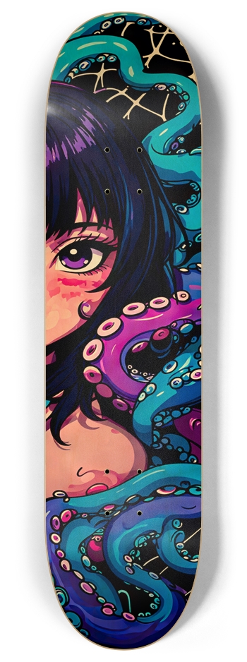 TWERKING TENTACLES AND JUGS DECK 03 ALL NATURAL WOOD 8 Inch Skateboard Deck