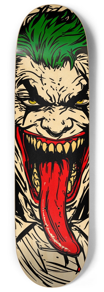 BATWISE BAMBOO HAND-DRAWN JOKER OLD SCHOOL ON ALL NATURAL WOOD