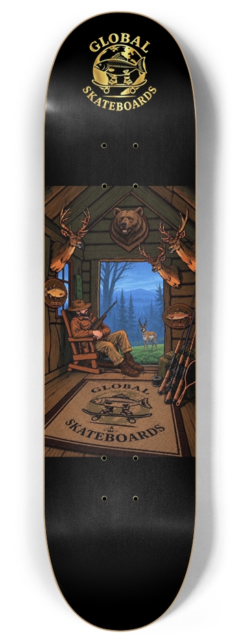 Hunter’s Cabin Global Skate 8 Inch Skateboard Deck