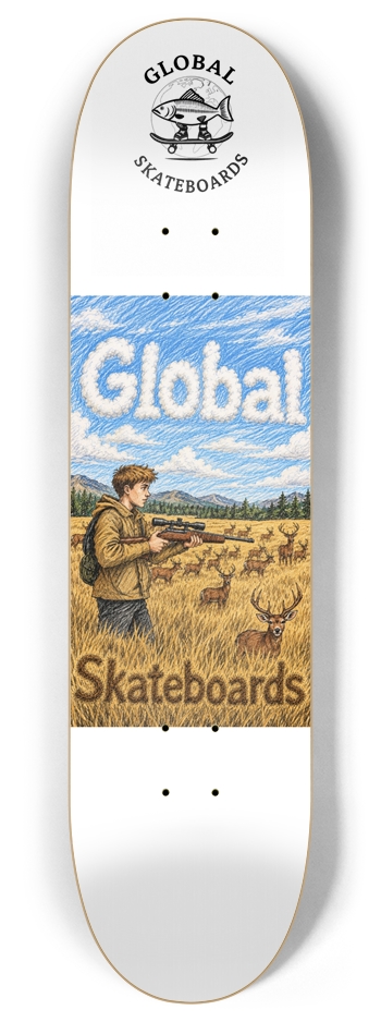 Hunter’s Dreamland Global Skate 8 Inch Skateboard Deck