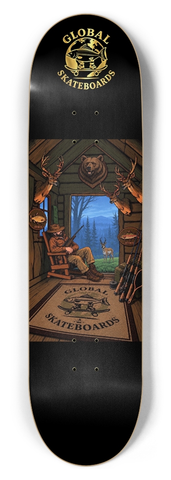 Hunter’s Cabin Global Skate 8-1/2 Skateboard Deck