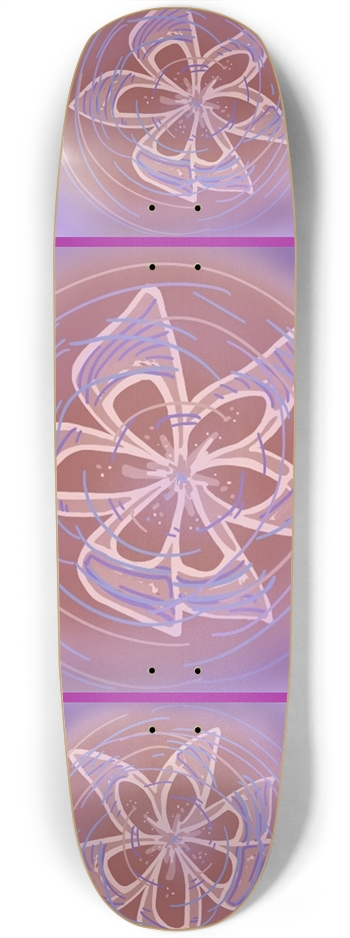 Aquatic Bloom Skateboard Square Nose