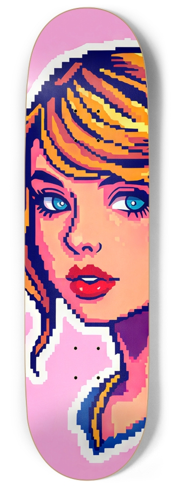 BIGGIE RETRO TOTALLY TAYLOR LIMITED EDITION DECK 01 8-BIT ART 9 Inch Skateboard