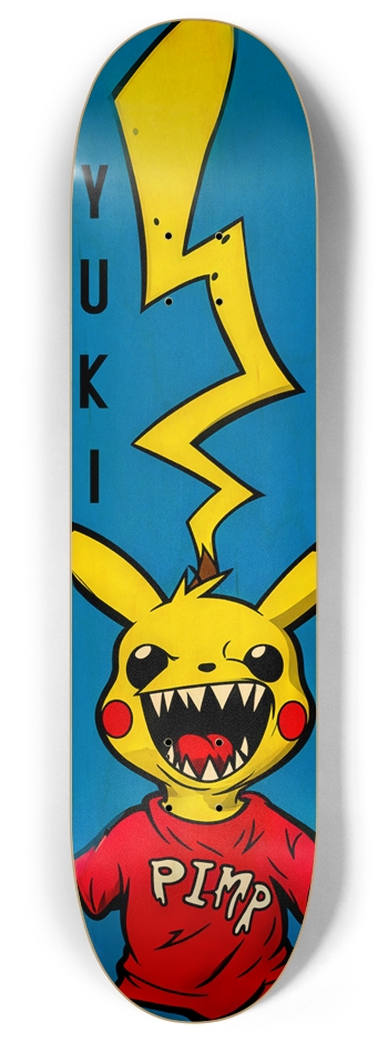 PIMP PIKA YUKI DECK 01 ALL NATURAL WOOD 8 Inch Skateboard Deck