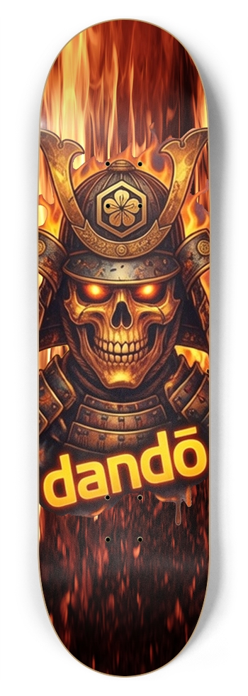 Dandō Burning Samurai Skateboard Deck 8-3/4 Inch Skateboard