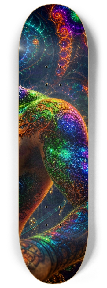 Psychedelic Blonde Fractal Pirate #16 #3 8-1/4 Skateboard Deck