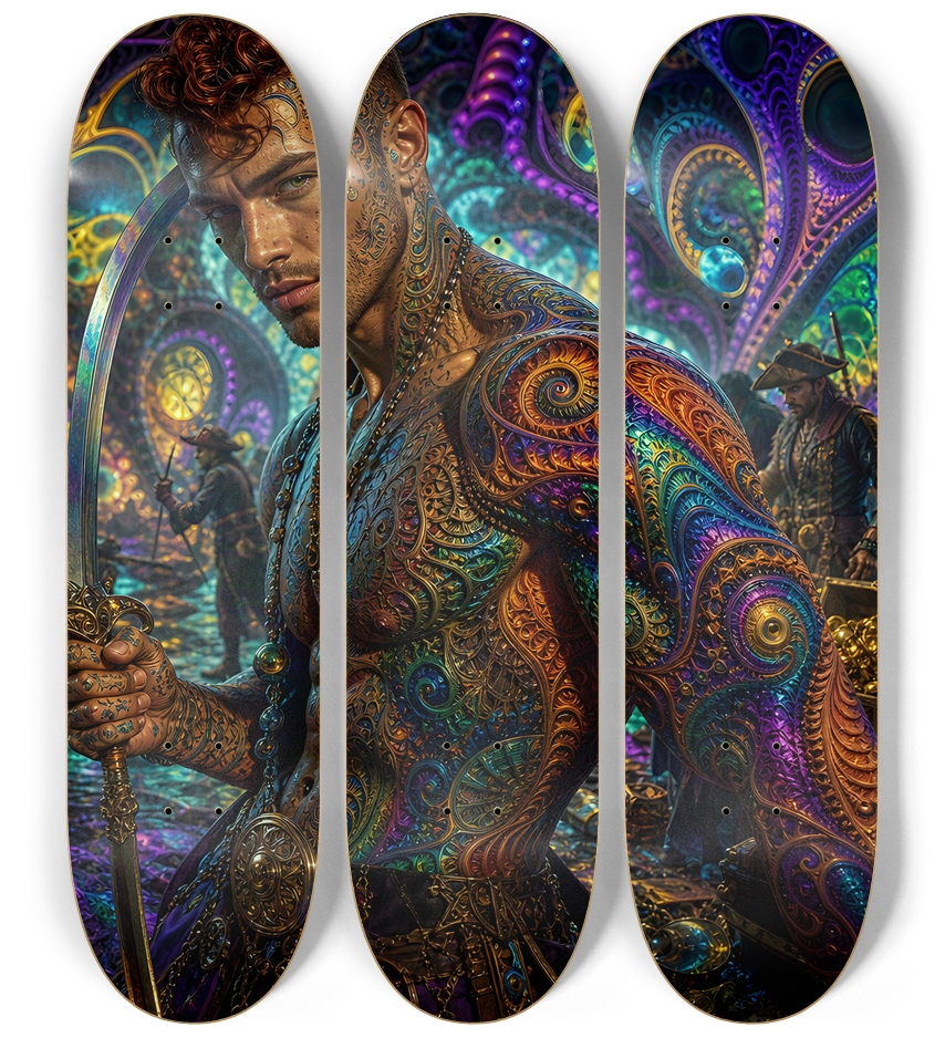 Psychedelic Gay Auburn Fractal Pirate #2
