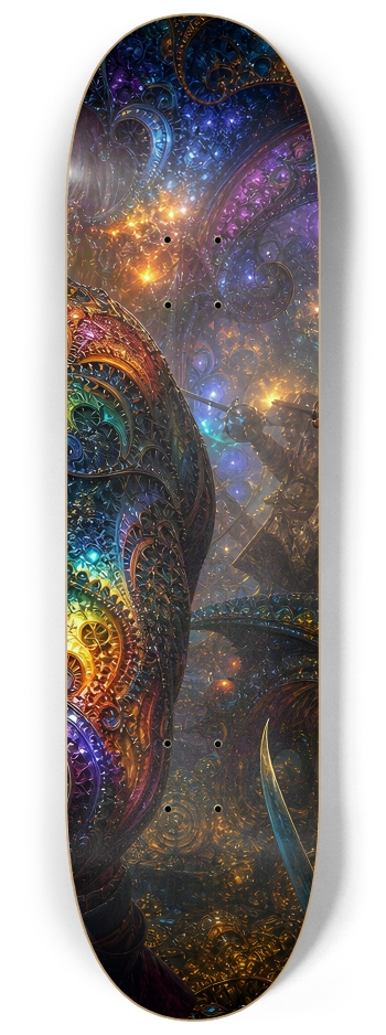 Psychedelic Blonde Fractal Pirate #27 #3 8-1/4 Skateboard Deck