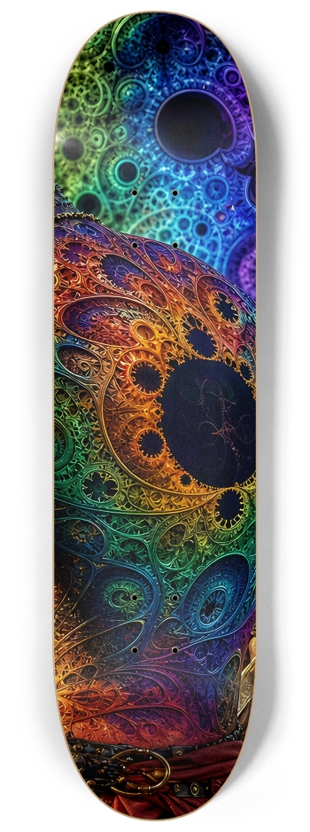 Psychedelic Blonde Fractal Pirate #29 #3 8-1/4 Skateboard Deck