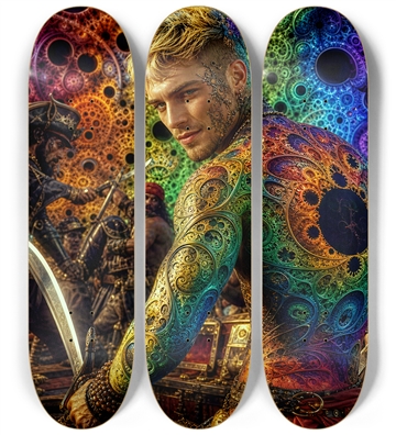 Psychedelic Blonde Fractal Pirate #29