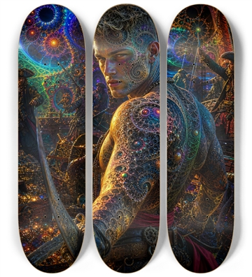 Psychedelic Blonde Fractal Pirate #26