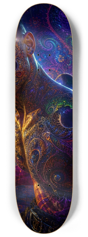 Psychedelic Gay Blonde Fractal Pirate #10 #2 8-1/4 Skateboard Deck