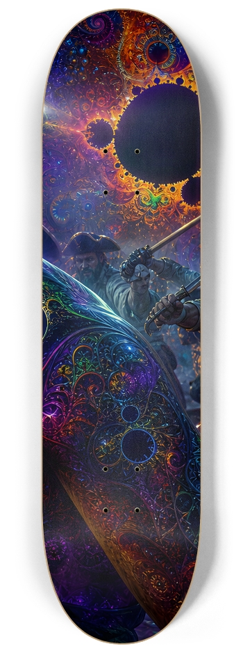 Psychedelic Gay Blonde Fractal Pirate #10 #3 8-1/4 Skateboard Deck