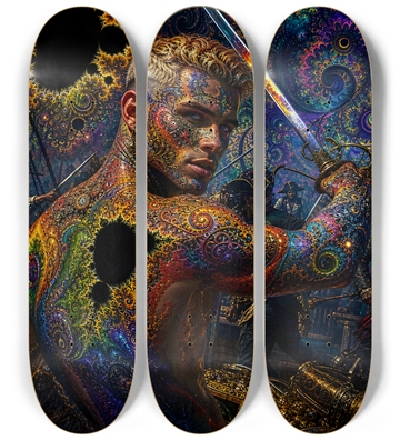 Psychedelic Blonde Fractal Pirate #25
