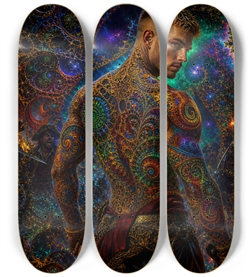 Psychedelic Blonde Fractal Pirate #11