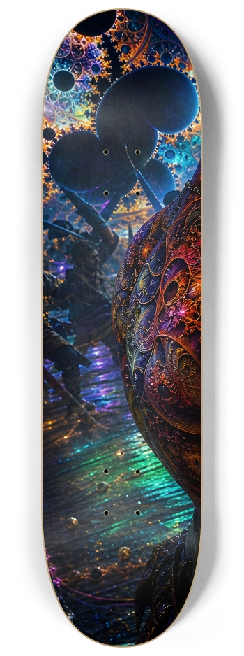 Psychedelic Blonde Fractal Pirate #18 #1 8-1/4 Skateboard Deck