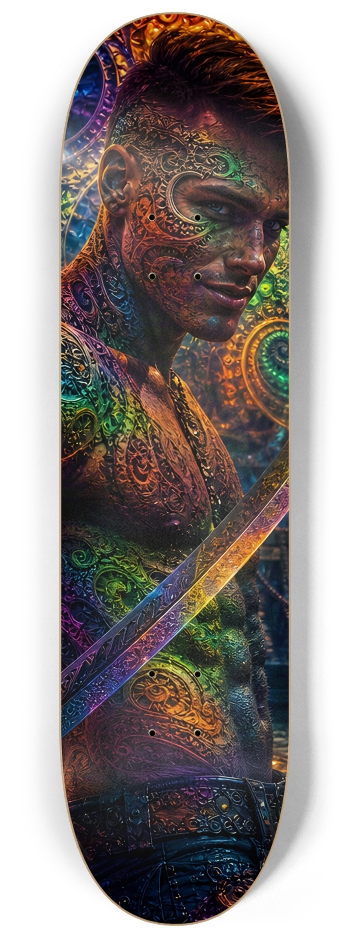 Psychedelic Gay Auburn Fractal Pirate #6 #2 8-1/4 Skateboard Deck