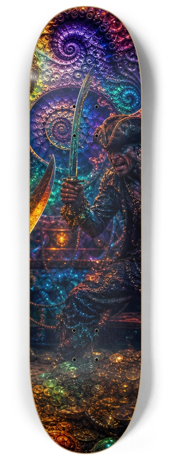Psychedelic Gay Auburn Fractal Pirate #6 #3 8-1/4 Skateboard Deck