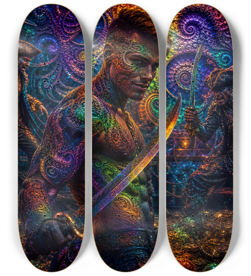 Psychedelic Gay Auburn Fractal Pirate #6