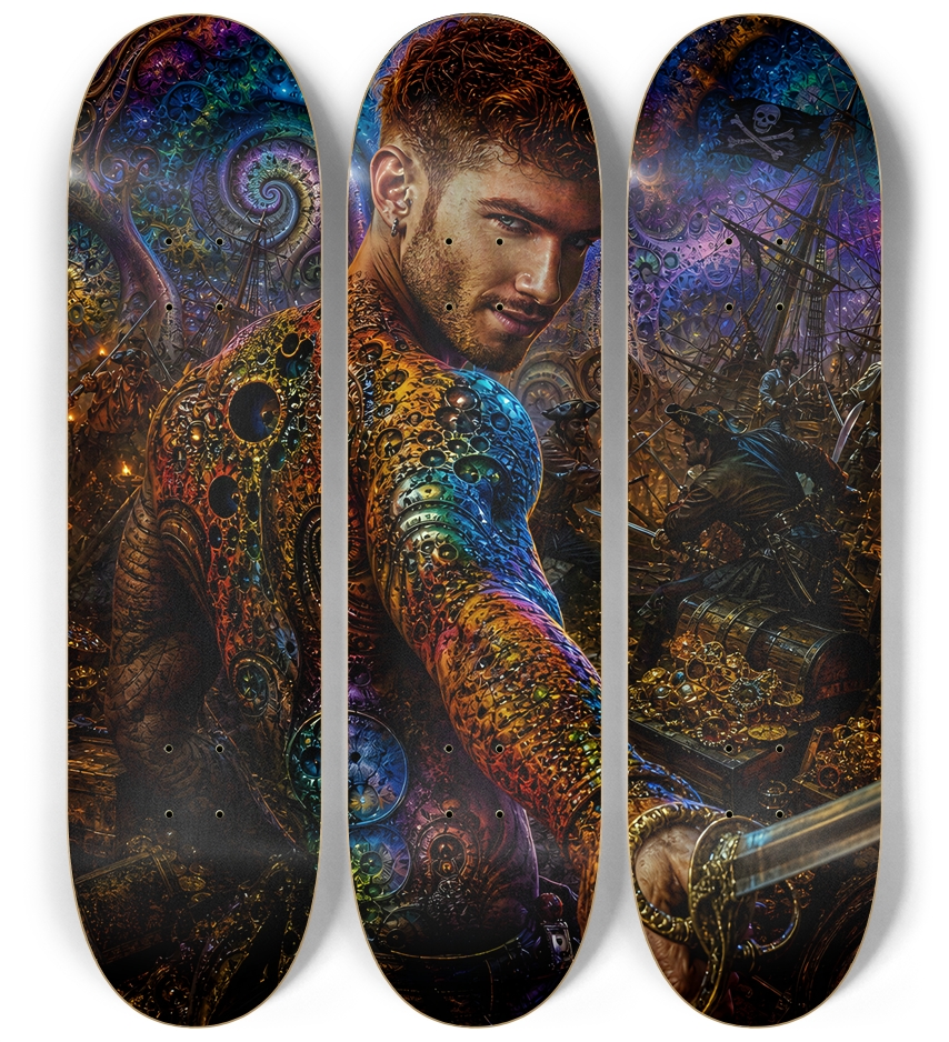 Psychedelic Gay Auburn Fractal Pirate #1