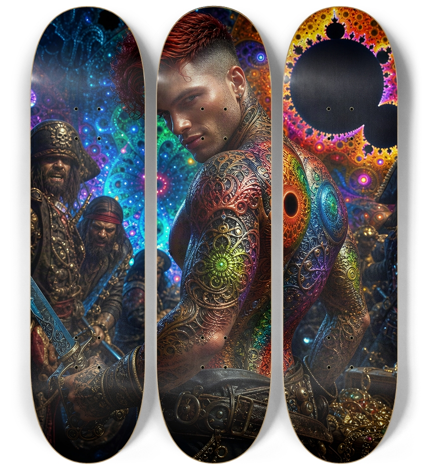 Psychedelic Gay Auburn Fractal Pirate #3