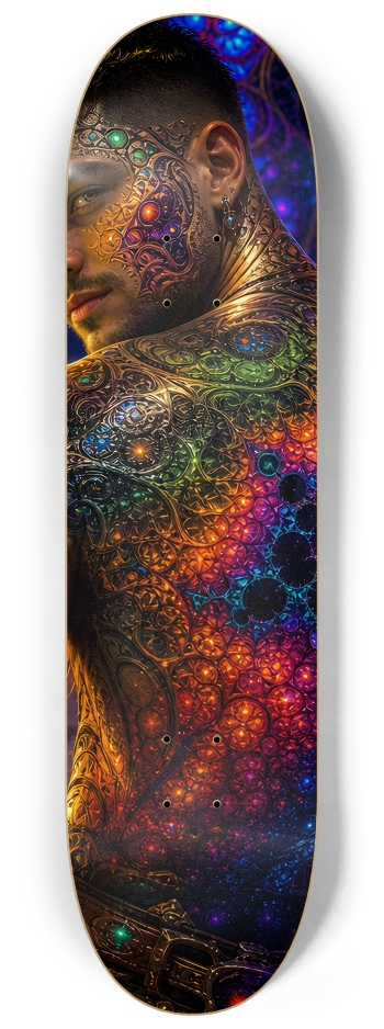 Psychedelic Gay Brunette Fractal Pirate #26 #2 8-1/4 Skateboard Deck