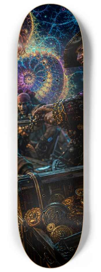 Psychedelic Gay Auburn Fractal Pirate #7 #3 8-1/4 Skateboard Deck