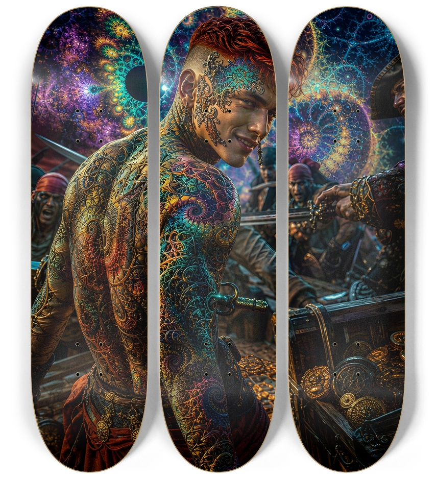 Psychedelic Gay Auburn Fractal Pirate #7