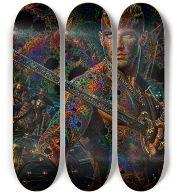 Psychedelic Blonde Fractal Pirate #7