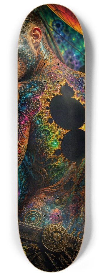 Psychedelic Blonde Fractal Pirate #8 #2 8-1/4 Skateboard Deck