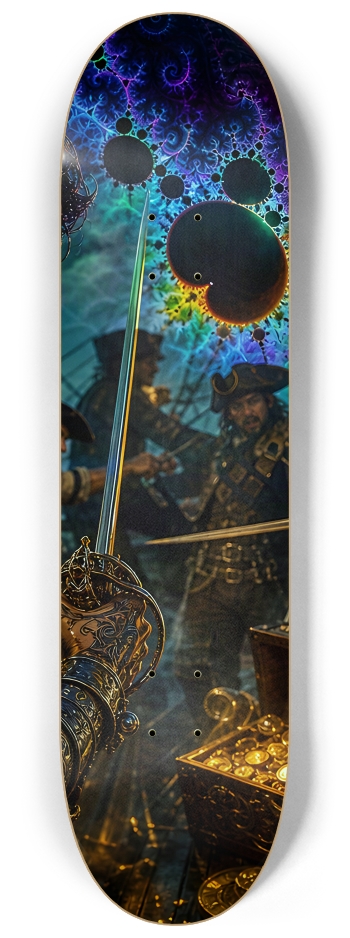 Psychedelic Gay Brunette Fractal Pirate #18 #3 8-1/4 Skateboard Deck