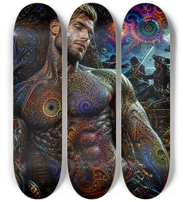 Psychedelic Blonde Fractal Pirate #21